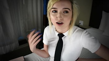 "I'm not really comfortable working with guys I don't know, or even girls." Teenage rookie with braces Lexi Lore gets exploited by creepy older man Joe Jon
